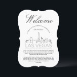Welcome to Las Vegas | Guests Details Invitation<br><div class="desc">A unique guest details card tailored to your wedding guest travelling to see you in the wonderful city of Las Vegas, Nevada. It features a modern deco-style illustration of the city's skyline on the front followed by spaces for your unique wedding day information on the back. All elements of this...</div>