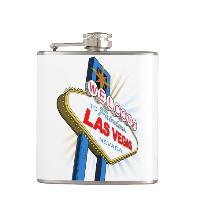 Welcome to Las Vegas Hip Flask (Front)