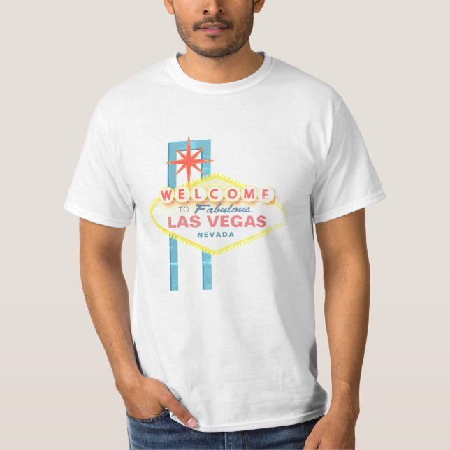 "Welcome to Las Vegas" iconic sign distressed T-Shirt (Front)