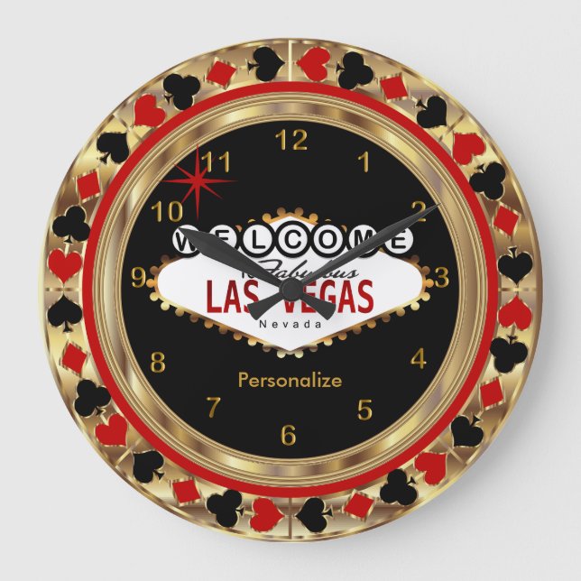 Welcome to Las Vegas! Large Clock (Front)