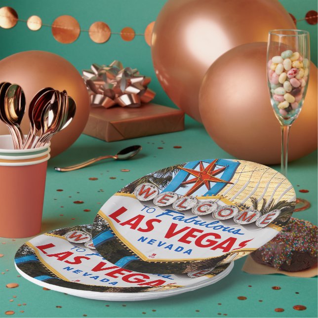 Welcome to Las Vegas Paper & Party Plates (Multi)