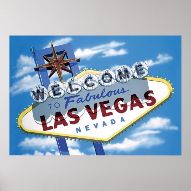 Welcome to Las Vegas Retro Poster Print (Front)