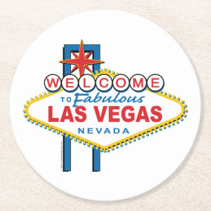 Welcome-to-Las-Vegas Round Paper Coaster
