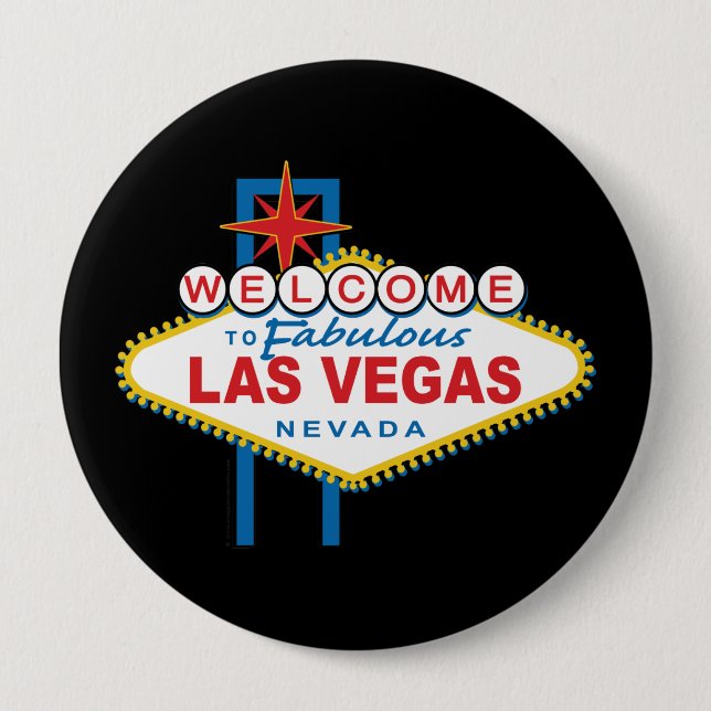 Welcome to Las Vegas Sign 10 Cm Round Badge (Front)