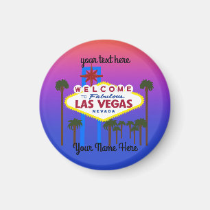 Welcome to Las Vegas Sign #3 Round Magnet