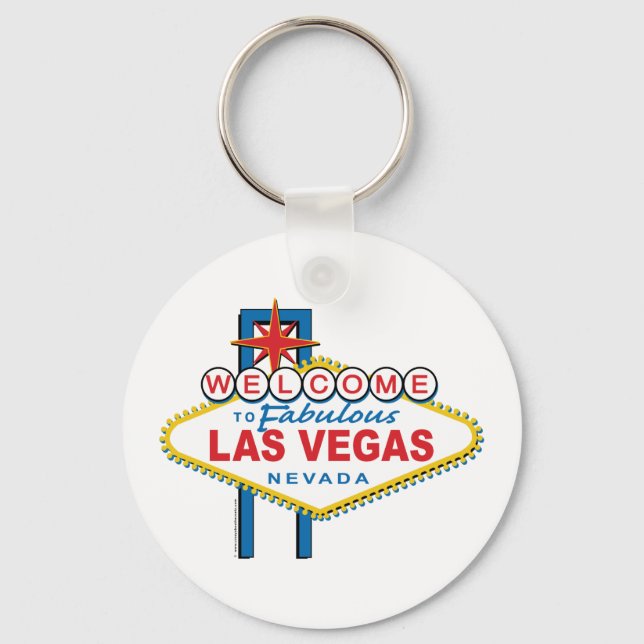 Welcome to Las Vegas Sign Key Ring (Front)