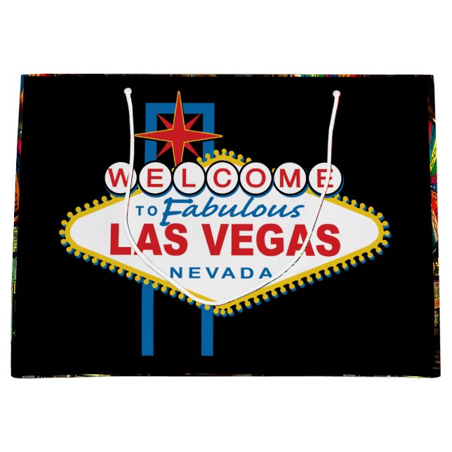 Welcome to Las Vegas Sign Large Gift Bag (Front)