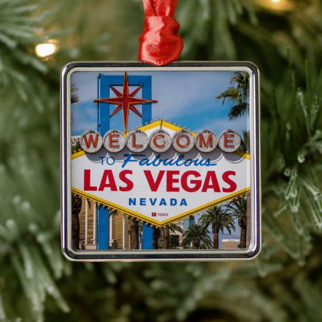 Welcome to Las Vegas Sign Metal Tree Decoration (Tree)