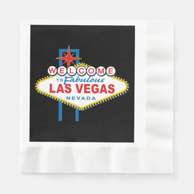 Welcome to Las Vegas Sign Napkin (Front)