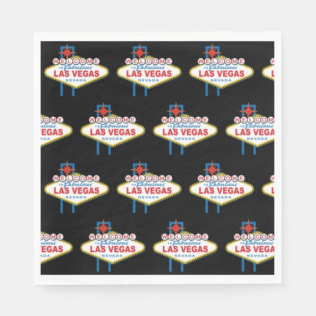 Welcome To Las Vegas Sign Napkin (Front)
