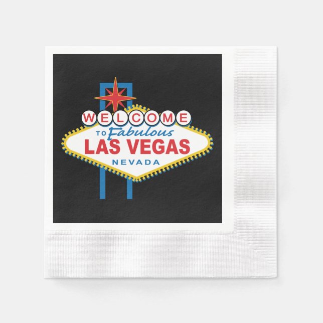 Welcome to Las Vegas Sign Napkin (Front)