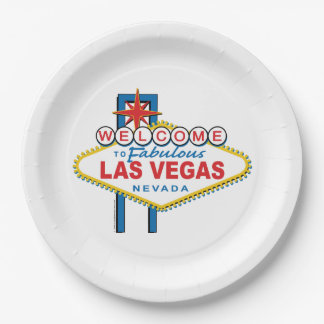 Welcome To Las Vegas Sign Paper Plate