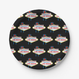 Welcome to Las Vegas Sign Paper Plate