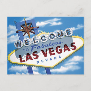 Welcome to Las Vegas Sign Retro Neon Sign Postcard