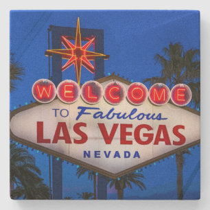 Welcome To Las Vegas Sign Stone Coaster