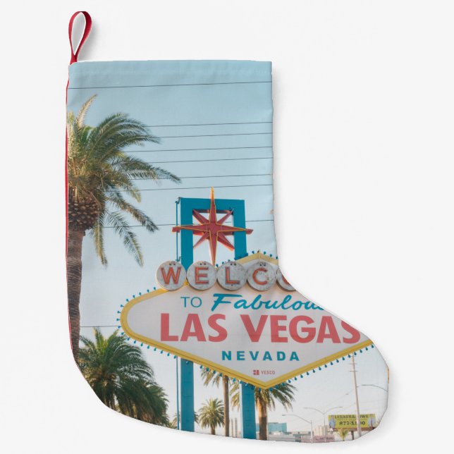WELCOME TO LAS VEGAS SMALL CHRISTMAS STOCKING (Front)