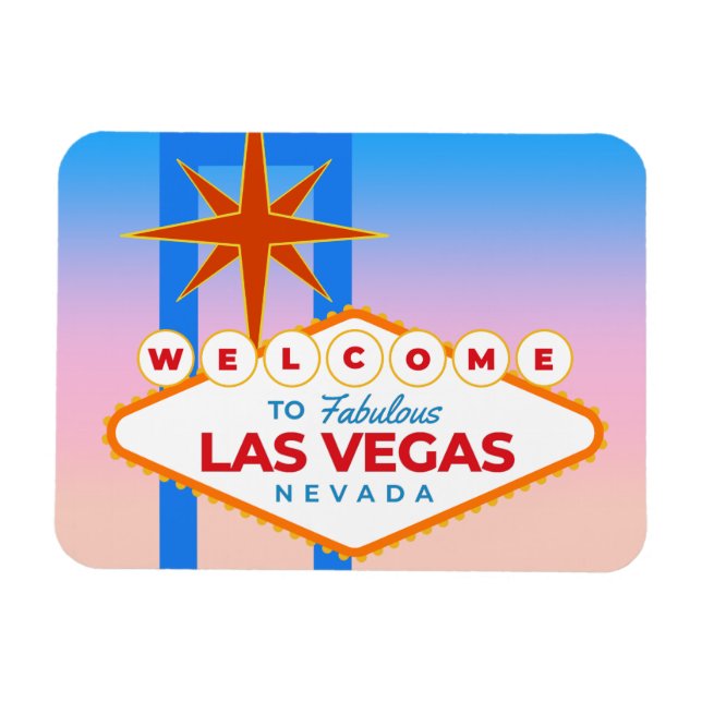 Welcome to Las Vegas Sunset Magnet (Horizontal)