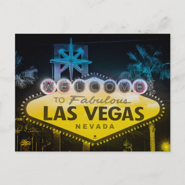 Welcome to LAS VEGAS travel Postcard (Front)