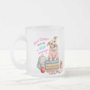 Welcome to Lina's School Adventures! Frosted Glass Coffee Mug