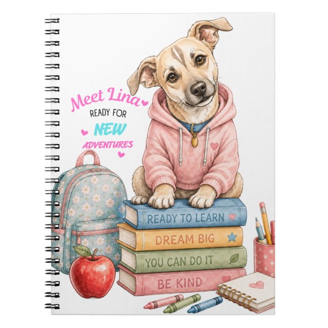 Welcome to Lina's School Adventures! Notebook (Front)