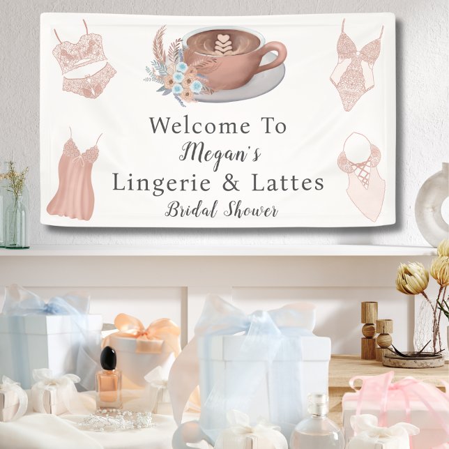 Welcome To Lingerie & Lattes Bridal Shower Banner (Creator Uploaded)