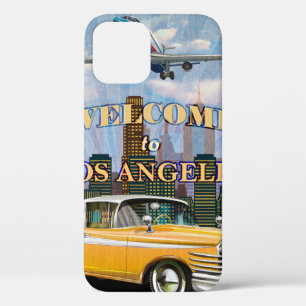 Welcome to Los Angeles retro poster. iPhone 12 Case