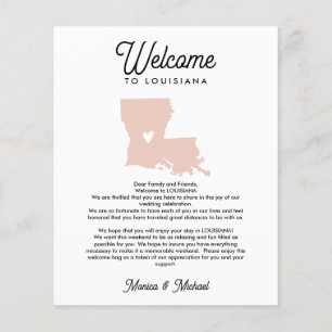 Welcome TO LOUISIANA Letter & Itinerary ANY COLOR