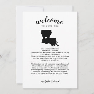 Welcome to Louisiana   Wedding Letter & Itinerary