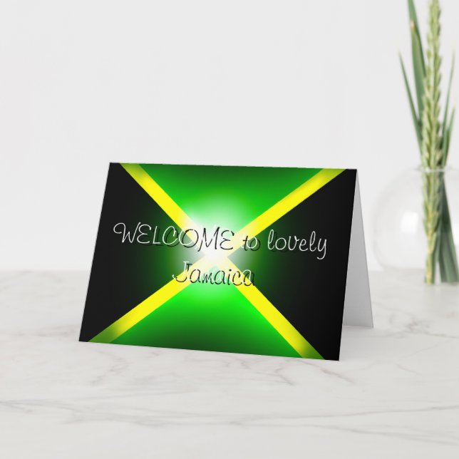 Welcome to Lovely Jamaica Greeting Card (Front)