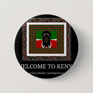 Welcome to Magical Kenya: Hakuna Matata 6 Cm Round Badge