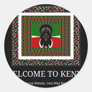 Welcome to Magical Kenya: Hakuna Matata Classic Round Sticker