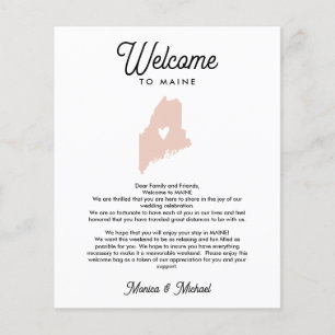 Welcome TO MAINE Letter & Itinerary ANY COLOR