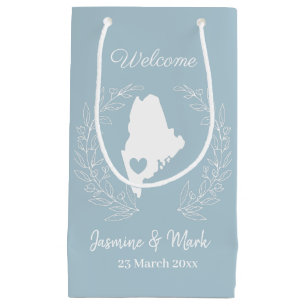 Welcome to Maine wedding favours custom     Small Gift Bag