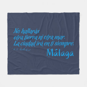 Welcome to Malaga 6: La ciudad irá en ti siempre Fleece Blanket