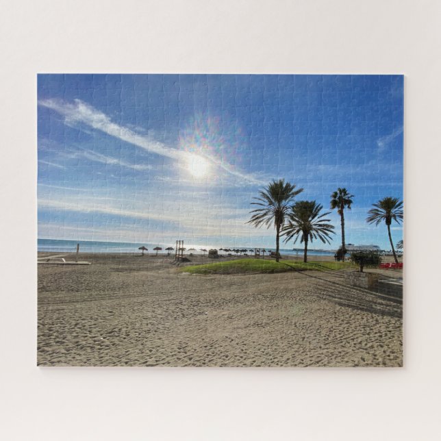 Welcome to Malaga Spain, Mediterraean Coastline Ji Jigsaw Puzzle (Horizontal)