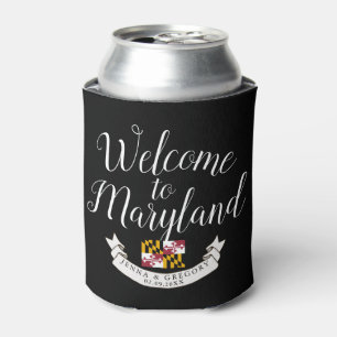Welcome to Maryland   Destination Wedding Can Cooler
