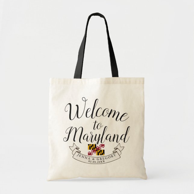 Welcome to Maryland | Destination Wedding Tote Bag (Front)