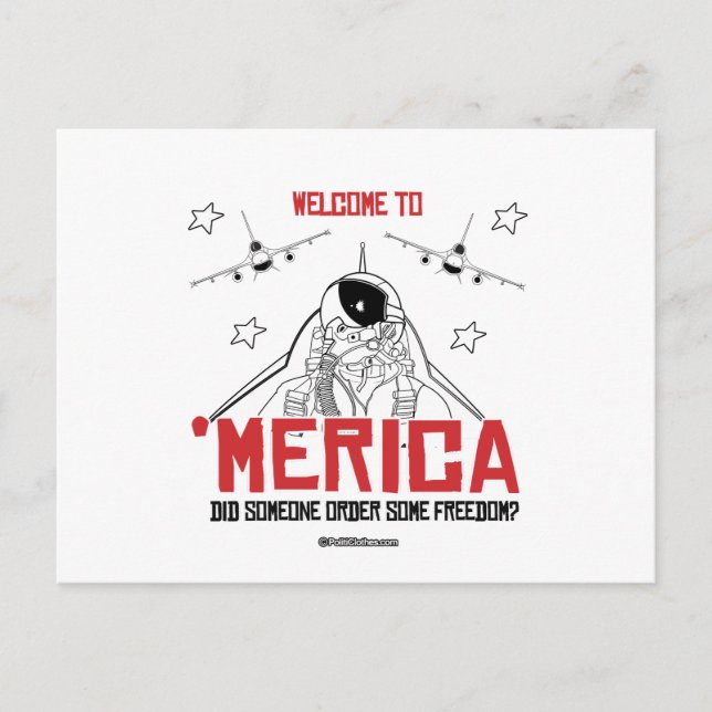 Welcome to Merica - Did someone order some freedom Postcard (Front)