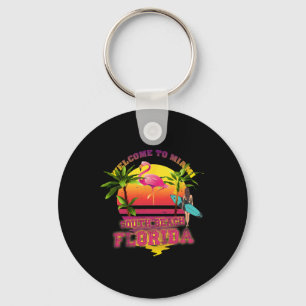 Welcome To Miami, Florida, South Beach Surfing, Fl Key Ring