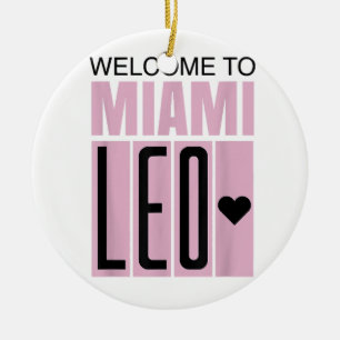 Welcome to Miami Leo 10 - GOAT Ceramic Tree Decoration