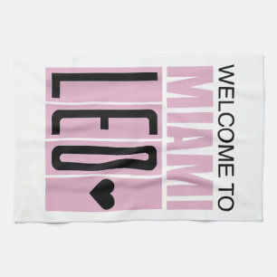 Welcome to Miami Leo 10 - GOAT Tea Towel
