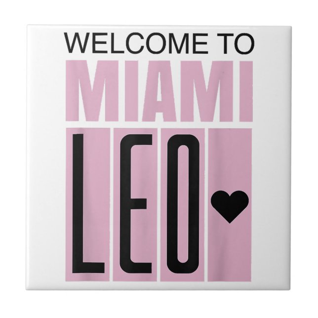 Welcome to Miami Leo 10 - GOAT  Tile (Front)