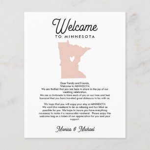 Welcome TO MINNESOTA Letter & Itinerary ANY COLOR