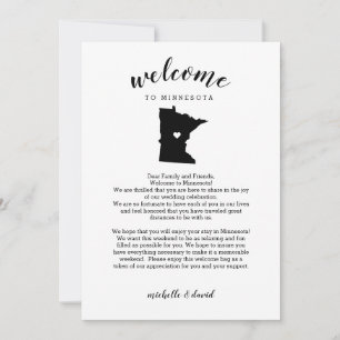Welcome to Minnesota   Wedding Letter & Itinerary