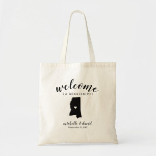 Welcome to Mississippi   State Silhouette Wedding Tote Bag
