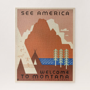 Welcome to Montana Jigsaw Puzzle