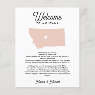 Welcome TO MONTANA Letter & Itinerary ANY COLOR