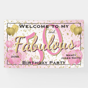 Welcome to my 50 and Fabulous Birthday Party   Banner