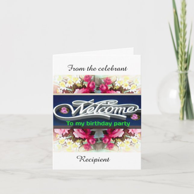 Welcome to my Birthday  Invitation (Front)