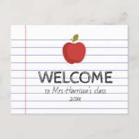 Welcome to my Class Apple Back to School Teacher
